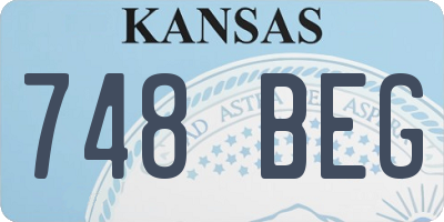 KS license plate 748BEG