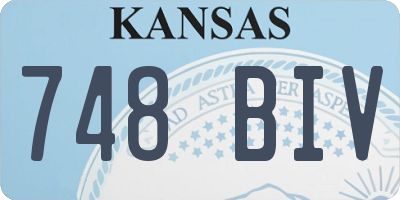 KS license plate 748BIV