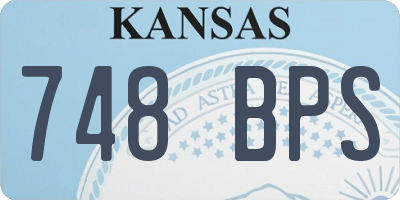 KS license plate 748BPS