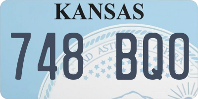 KS license plate 748BQO