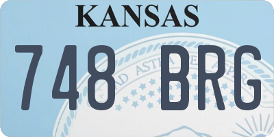 KS license plate 748BRG
