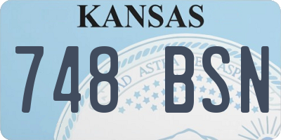 KS license plate 748BSN