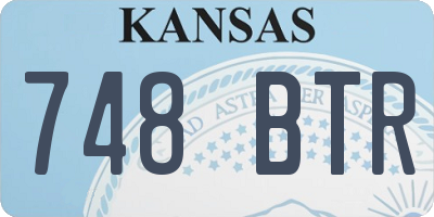 KS license plate 748BTR
