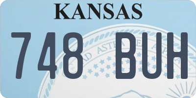 KS license plate 748BUH