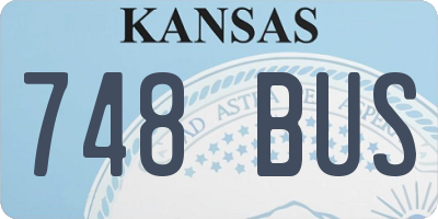 KS license plate 748BUS