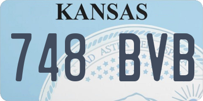 KS license plate 748BVB