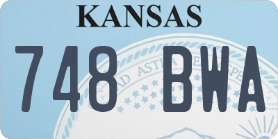 KS license plate 748BWA