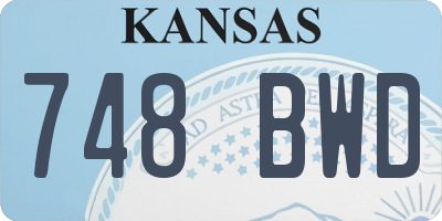 KS license plate 748BWD