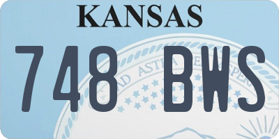 KS license plate 748BWS