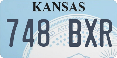 KS license plate 748BXR