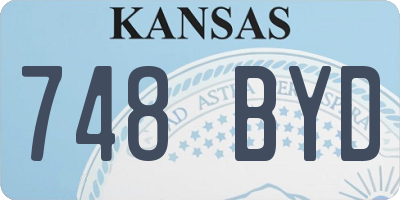 KS license plate 748BYD