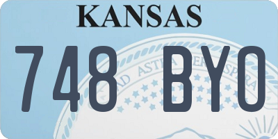 KS license plate 748BYO