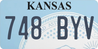 KS license plate 748BYV