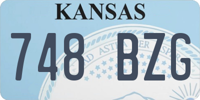 KS license plate 748BZG