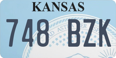 KS license plate 748BZK