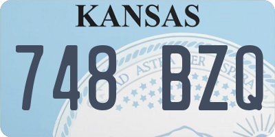KS license plate 748BZQ