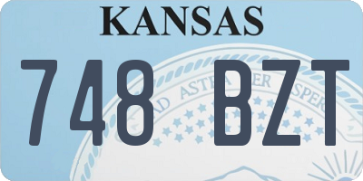 KS license plate 748BZT