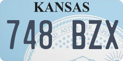 KS license plate 748BZX