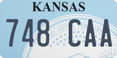 KS license plate 748CAA