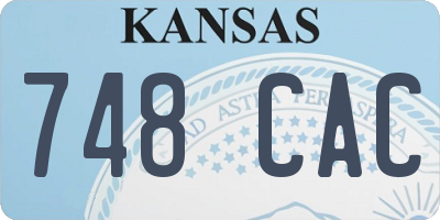 KS license plate 748CAC