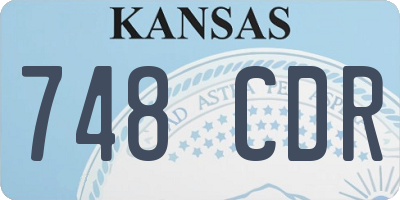 KS license plate 748CDR