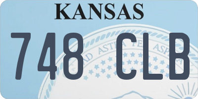 KS license plate 748CLB