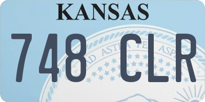 KS license plate 748CLR
