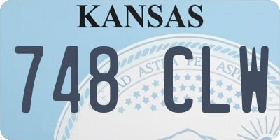 KS license plate 748CLW