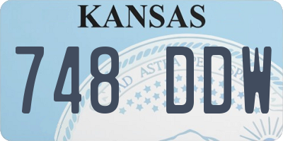 KS license plate 748DDW