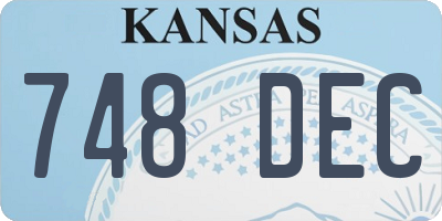 KS license plate 748DEC