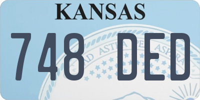 KS license plate 748DED