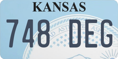 KS license plate 748DEG