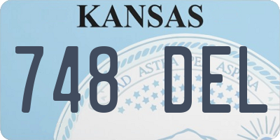 KS license plate 748DEL