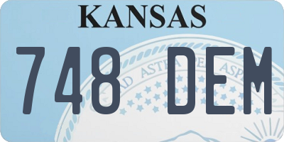 KS license plate 748DEM