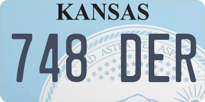 KS license plate 748DER