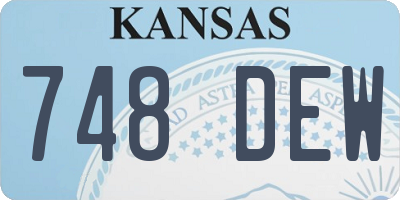KS license plate 748DEW