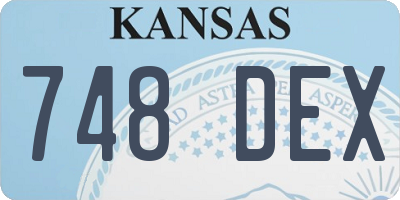 KS license plate 748DEX