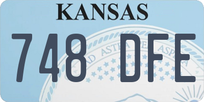KS license plate 748DFE