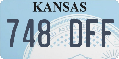 KS license plate 748DFF