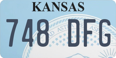 KS license plate 748DFG