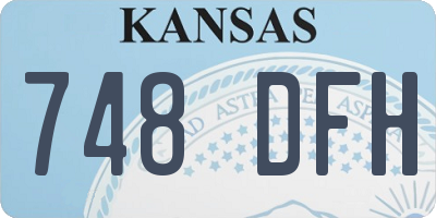 KS license plate 748DFH