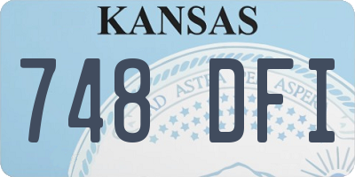 KS license plate 748DFI