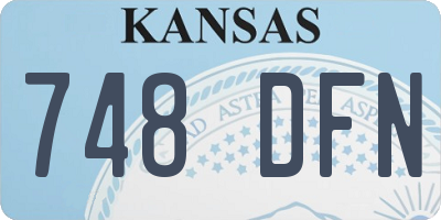 KS license plate 748DFN
