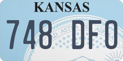 KS license plate 748DFO