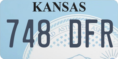 KS license plate 748DFR