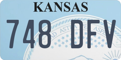KS license plate 748DFV