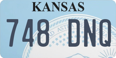 KS license plate 748DNQ
