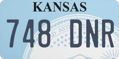 KS license plate 748DNR