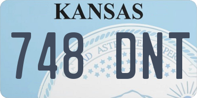 KS license plate 748DNT