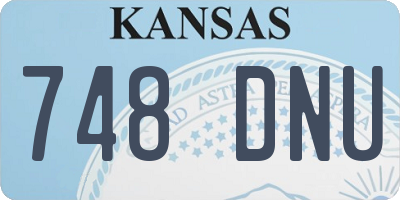 KS license plate 748DNU